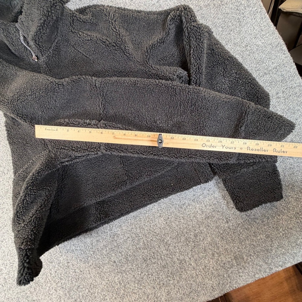 Lululemon Scuba Oversized Half-Zip Hoodie Black Fleece Cropped Womens LW3EQNS - Picture 8 of 12